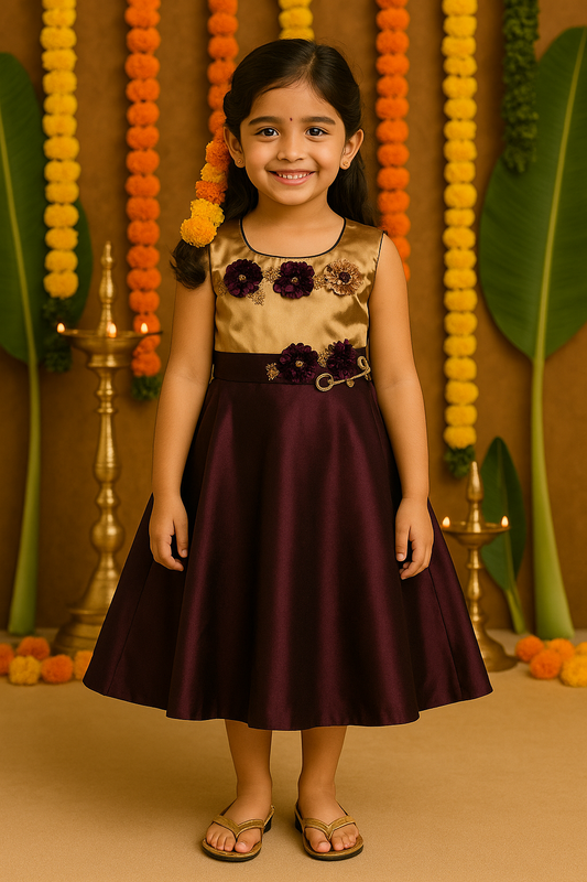 Baby Girls Frock Dress(fe2757mrn)