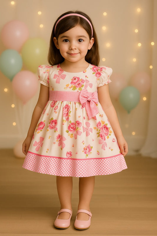 Baby Girls' Knee Length Dress(FRB121pbk)