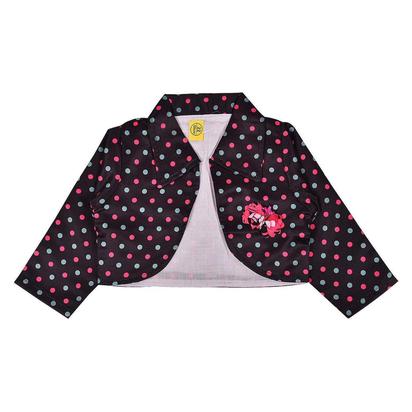 Girls Long Gown Dress with Jacket-(LF216pnk)