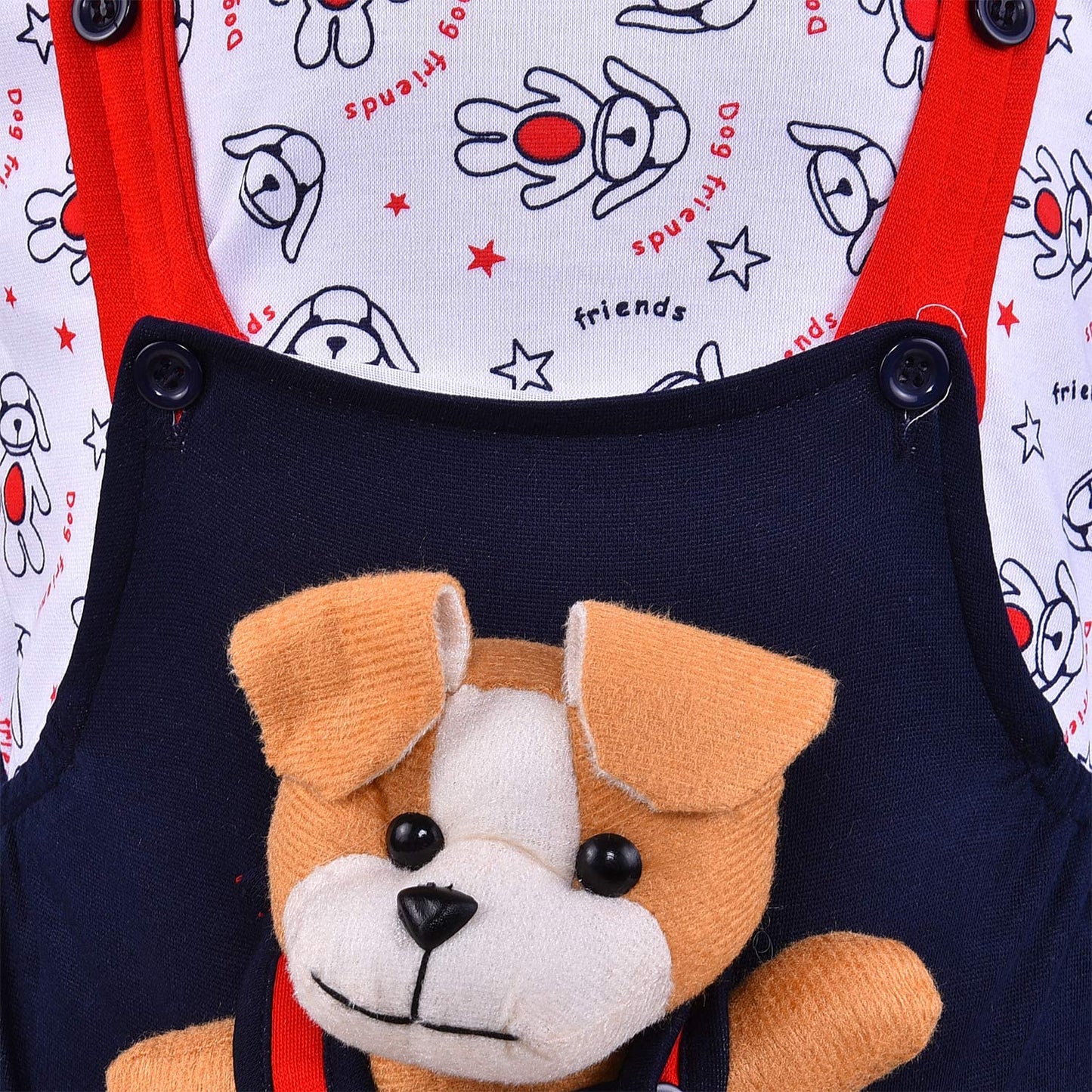 Unisex Dungaree Dress for Baby Boys-Baby Girls-(bt32nb)
