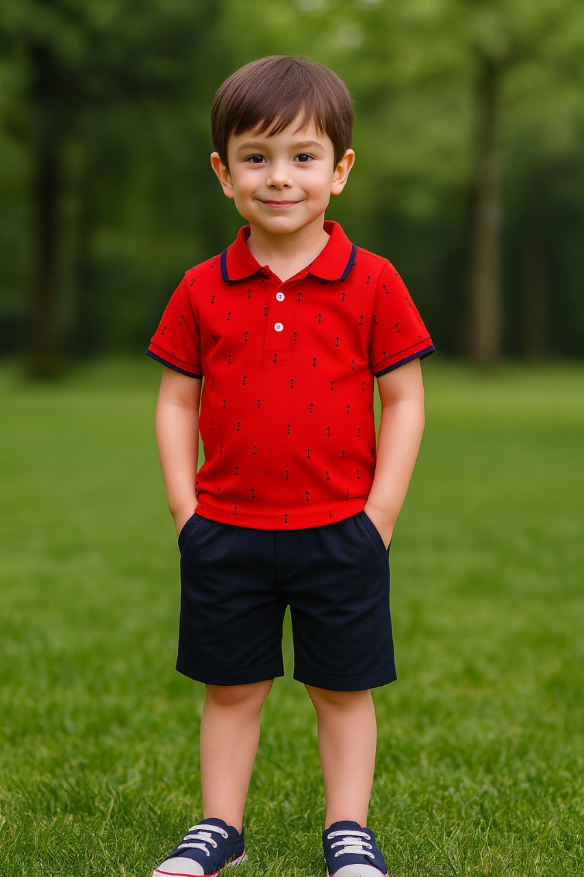 Unisex T-shirts-Shorts for Baby Boys- Girls Clothing Sets-(bt67rd)