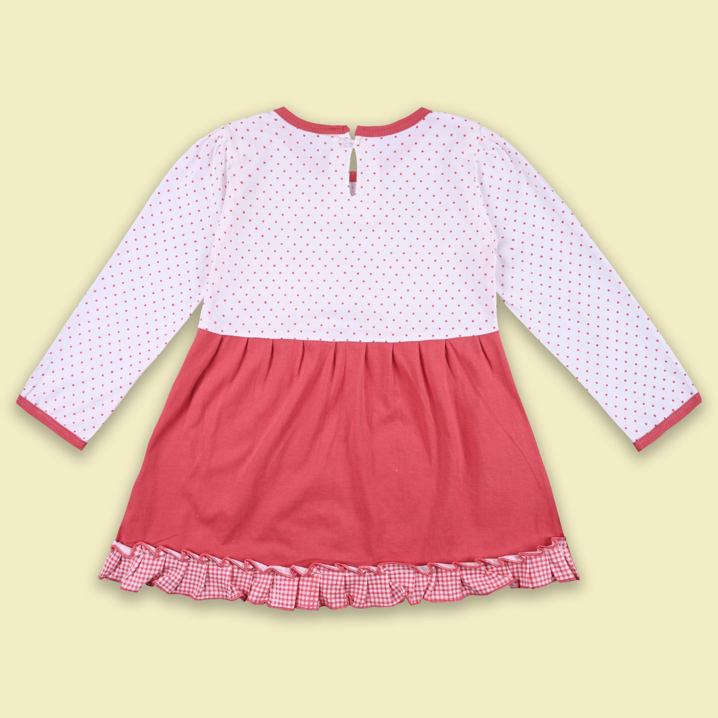 Girls Polka And Applique Print Top And Pant Full Sleeve Clothing Se
