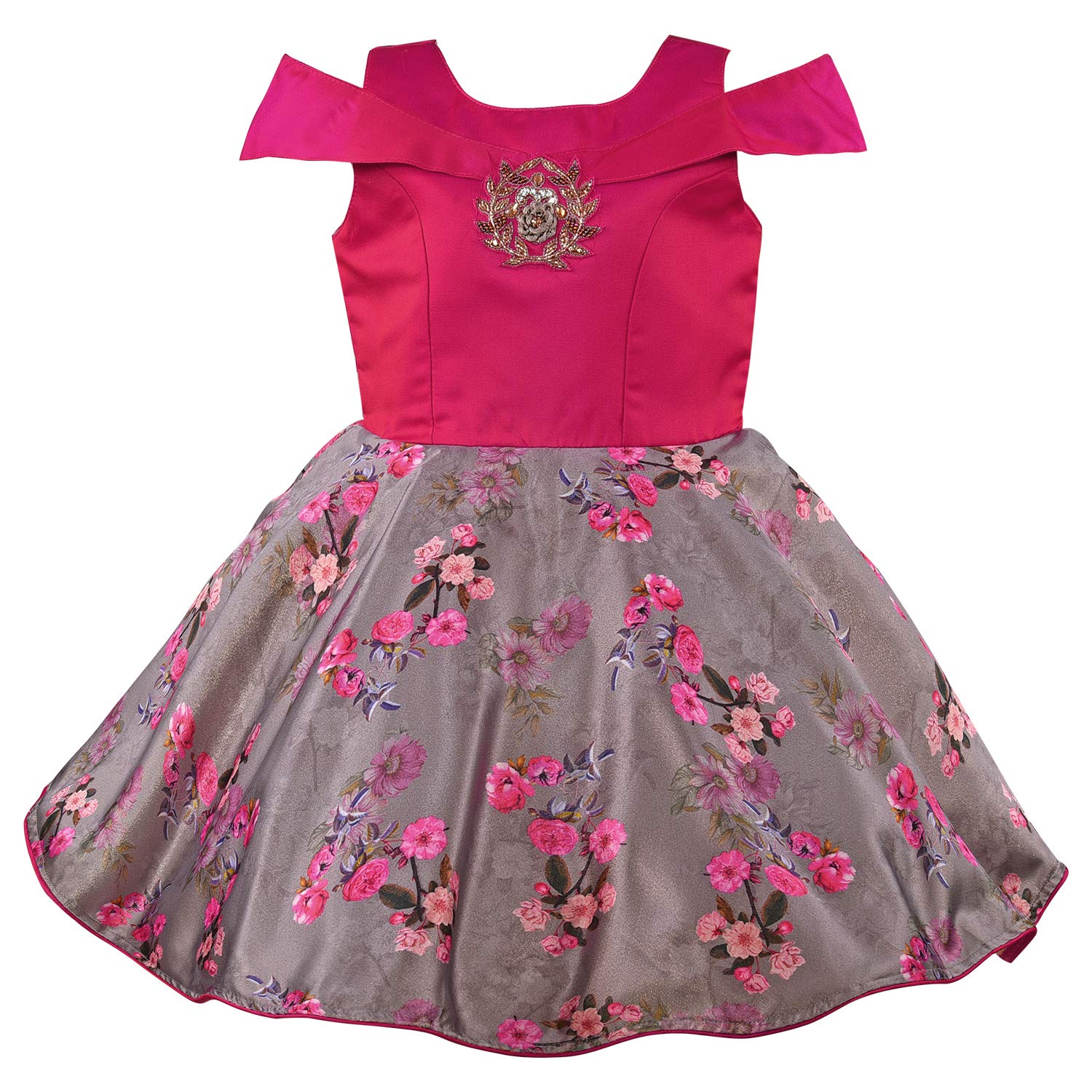 Baby Girls Party Wear Frock Birthday Dress For Girls bxa241pnk -  Party Wear - frocks Party Wear - baby dress