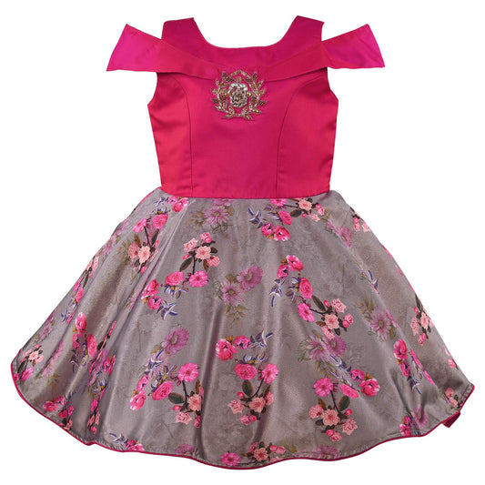 Baby Girls Party Wear Frock Birthday Dress For Girls bxa241pnk -  Party Wear - frocks Party Wear - baby dress