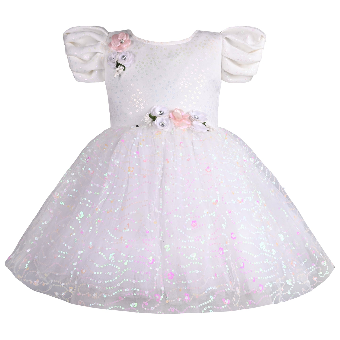 Girls Embellished A-Line Frock Dress