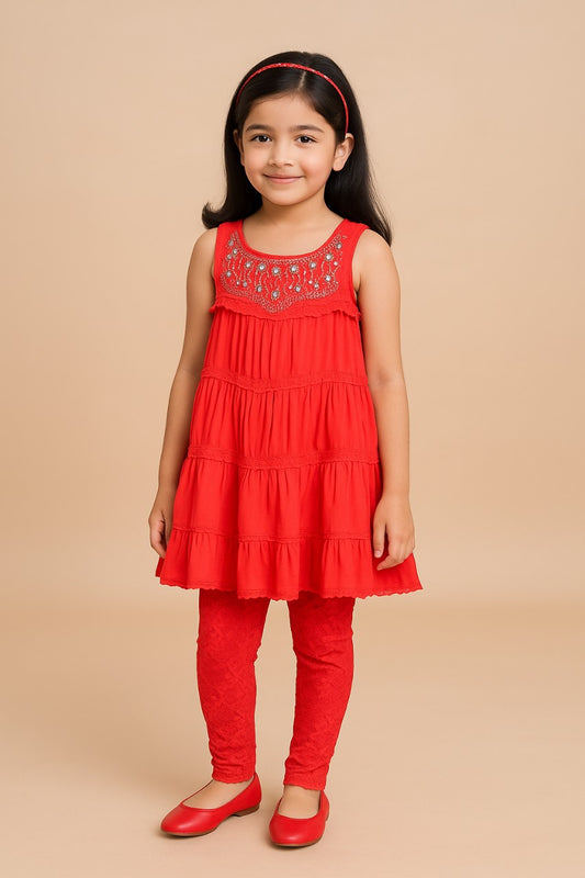 Girls Embellished Ethnic Dress