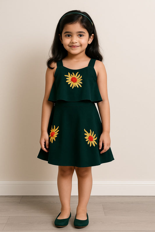 Baby Girls Casual Dress csl244dgrn
