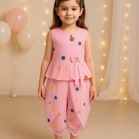 Baby Girls Top and Dhoti Pant Dress For Girls