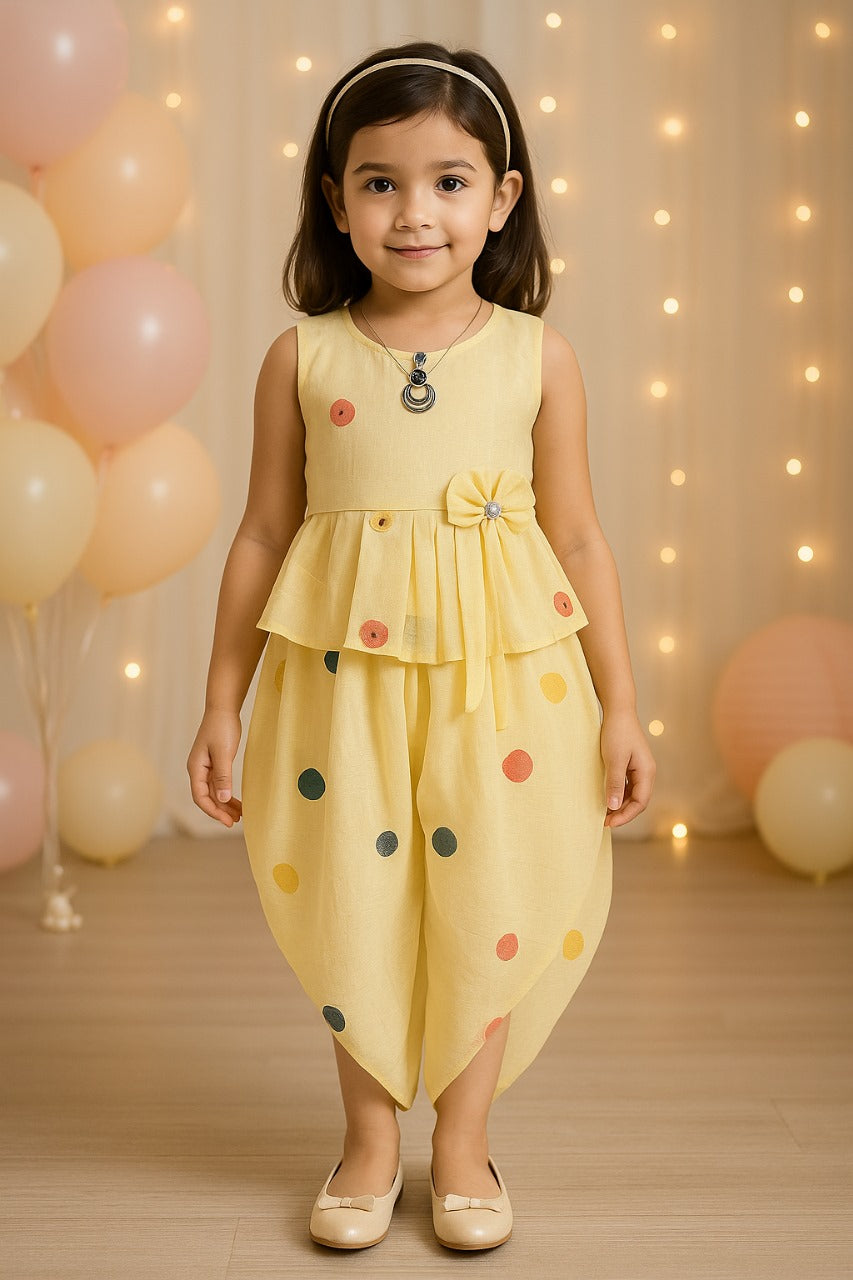 Girls Top and Dhoti Pant Dress