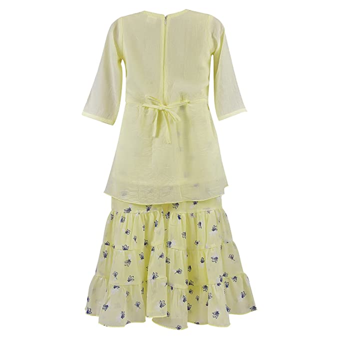 Baby Girls Top and Palazzo Dress for Girls-(csl304y)