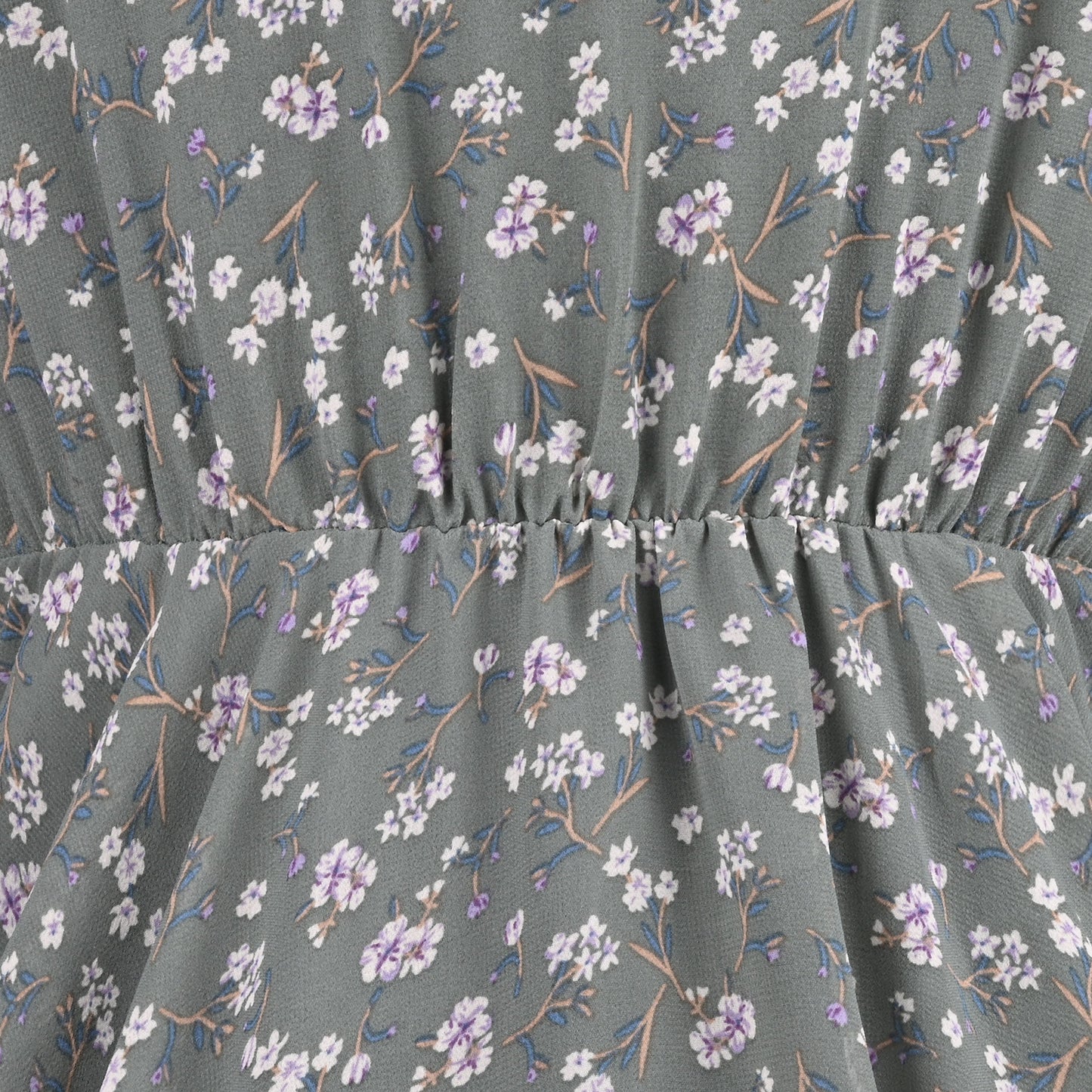 Girls Floral Print Bell Sleeve Fit and Flare Frock Dress