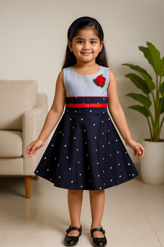 Girls Midi/Knee Length Casual Dress ctn054wnb