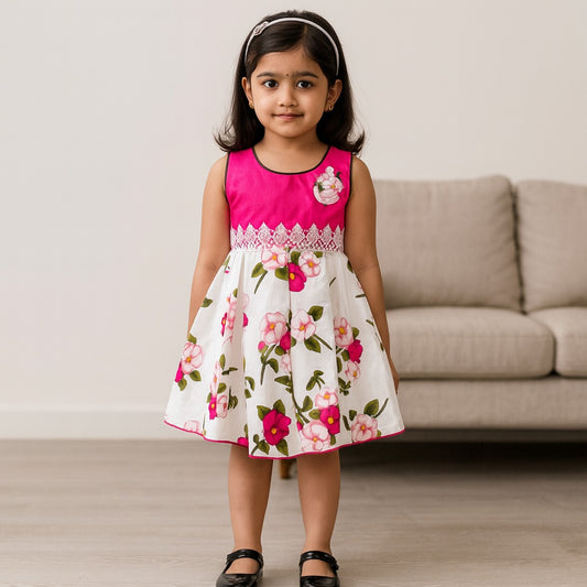 Baby Girls Frock Cotton Dress-(ctn282rd)