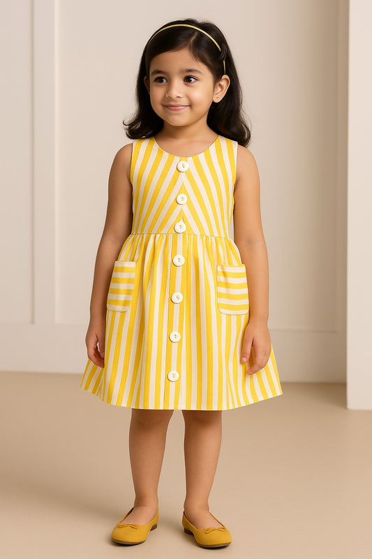 Girls Midi/Knee Length Casual Dress ctn333y
