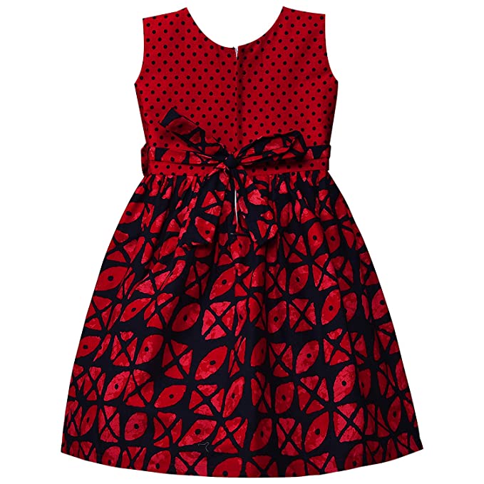 Baby Girls' A-Line Knee Length Frock- (ctn359rdnw)