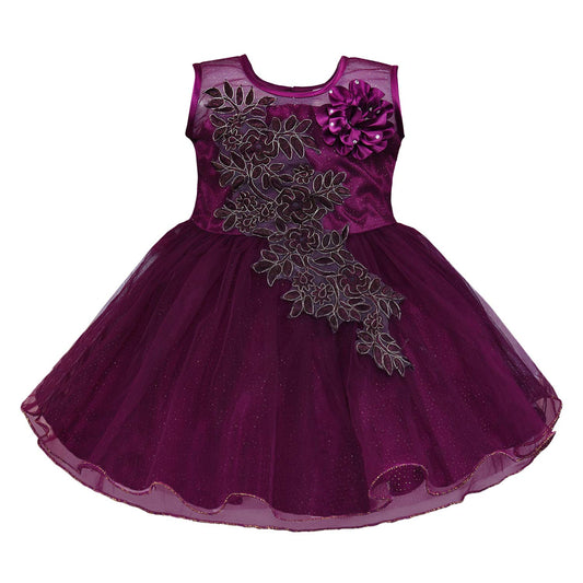 Baby Girl's A-Line Knee Length Dress(fe1051wn)