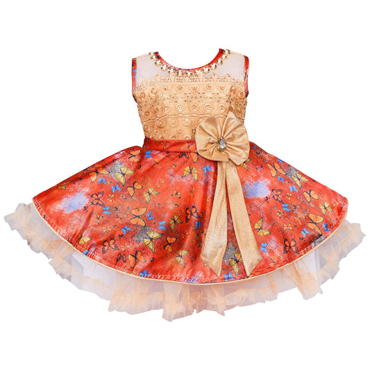 Baby Girls Party Wear Dress Birthday Frocks For Girls fe2649rd -  Party Wear - frocks Party Wear - baby dress