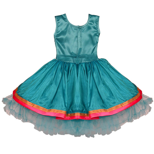 Baby Girls Party Wear Frock Birthday Dress For Girls fe2651grn -  Party Wear - frocks Party Wear - baby dress