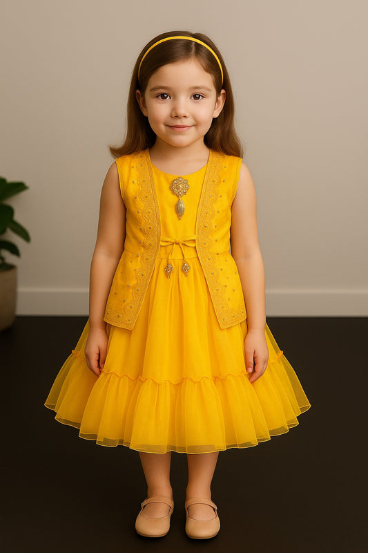 Baby Girls Partywear Frocks Dress For Girls (fe2773y)