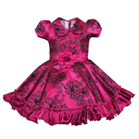 Baby Girls Partywear Frocks Dress For Girls (fe2787pnk)