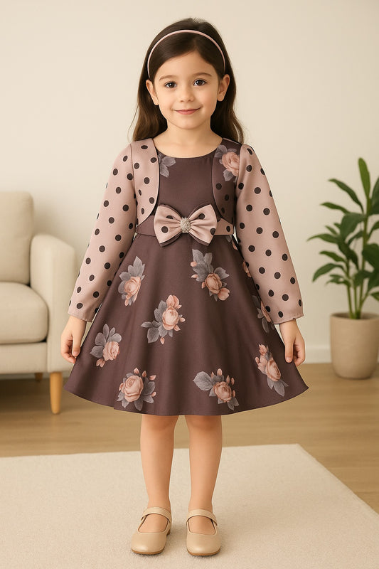 Baby Girls Frock Dress-(fe2811bwnw)