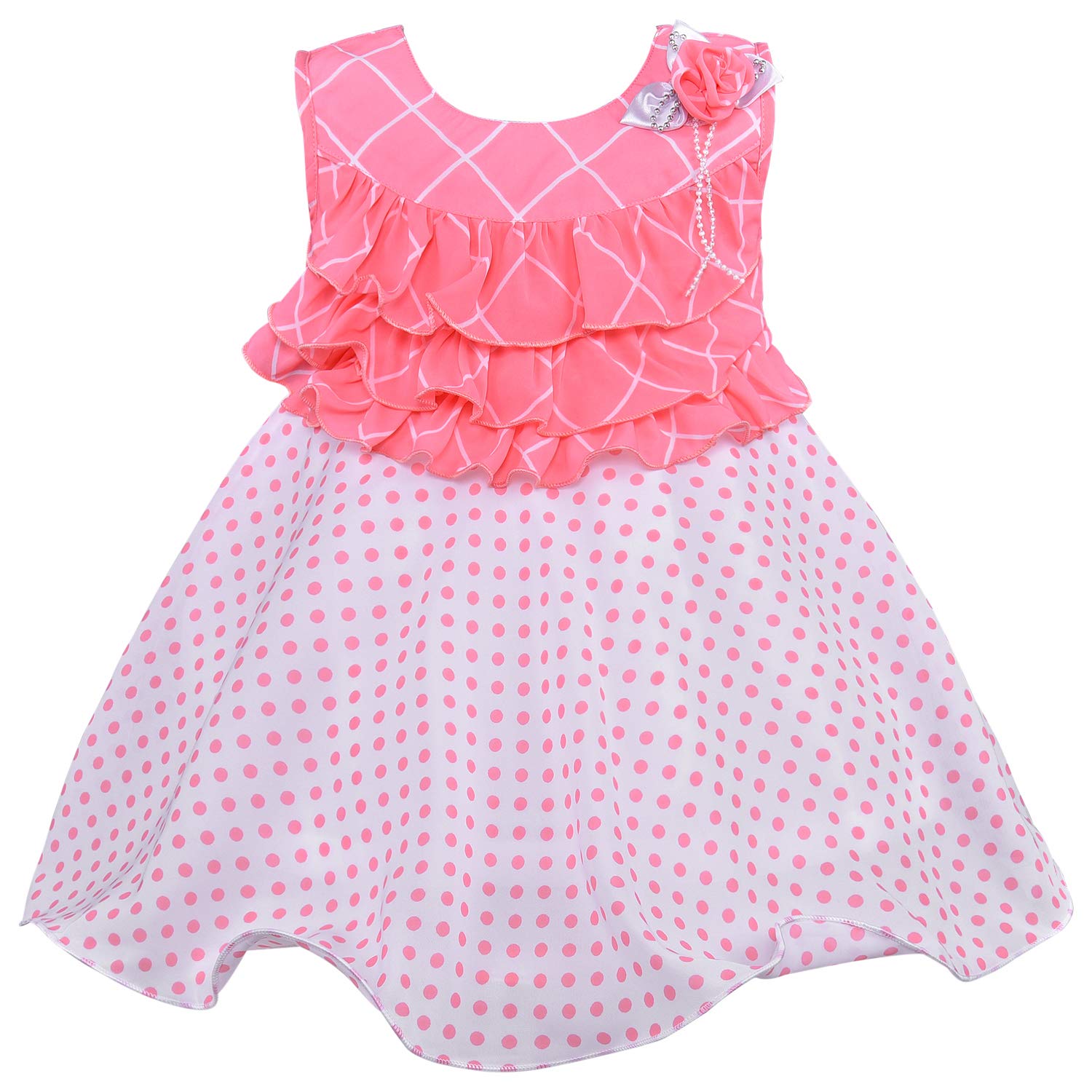 Baby Girls Dress Frock-fe2813pch -  Party Wear - frocks Party Wear - baby dress