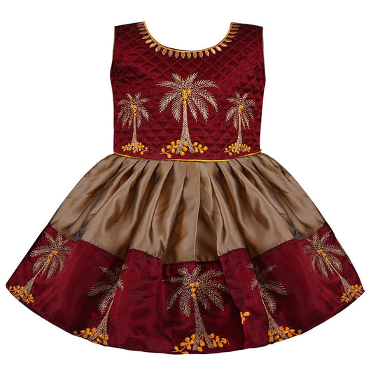 Buy Premium Maroon Baby Girl Ethnic Dress Online