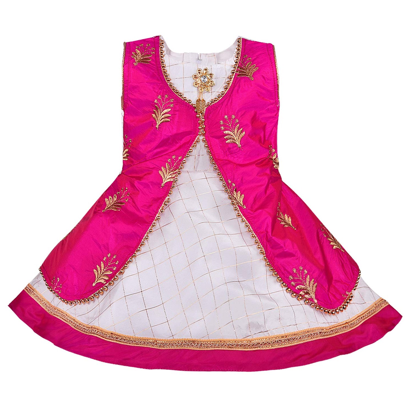 Baby Girls Partywear  Dress Frock (fe2926pnk)