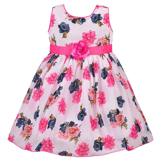 Baby Girls Partywear Dress Frocks For Girls (fe85pnk)