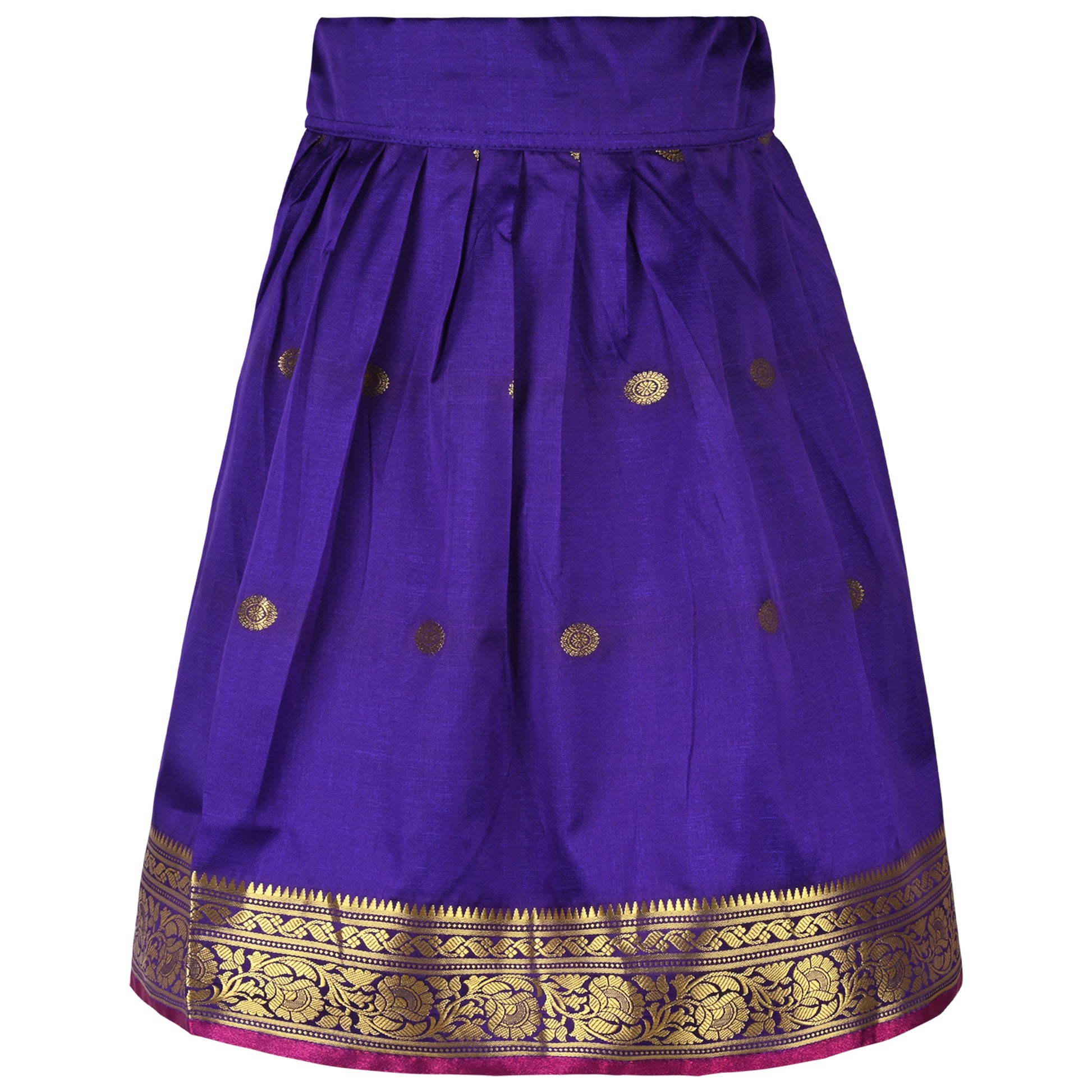 Baby Girls Ethnic Silk Pattu Pavadai Dress | Girls Lehenga Choli