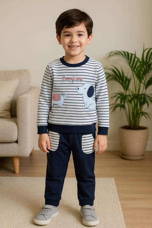 Cotton Clothing Set for Baby Boys hfs601blu