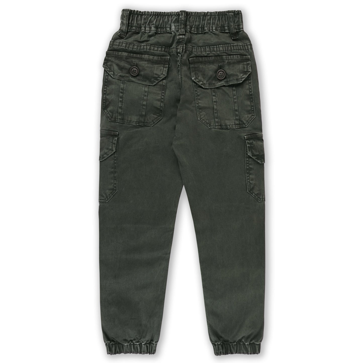 Boys Elastic Waist Cargo Denim Trouser