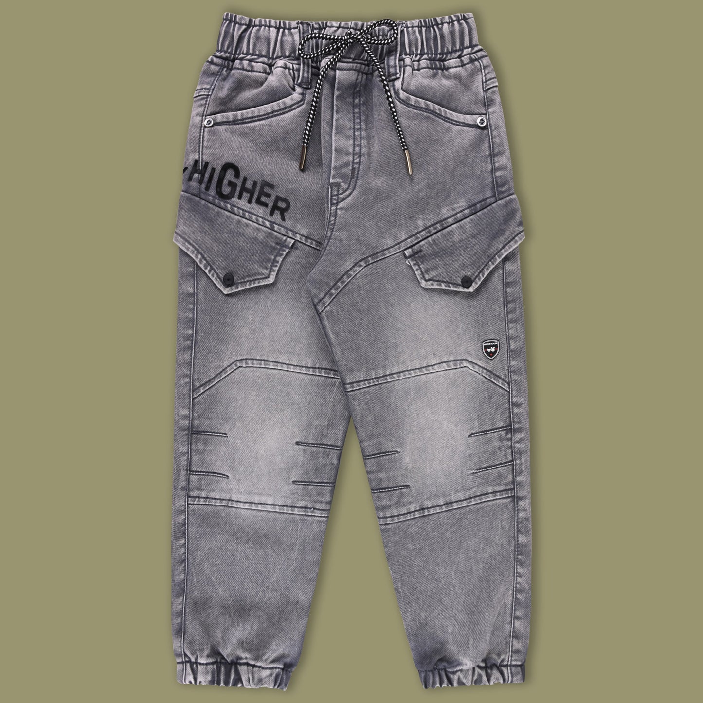 Boys Cotton Elastic Waist Casual Trouser