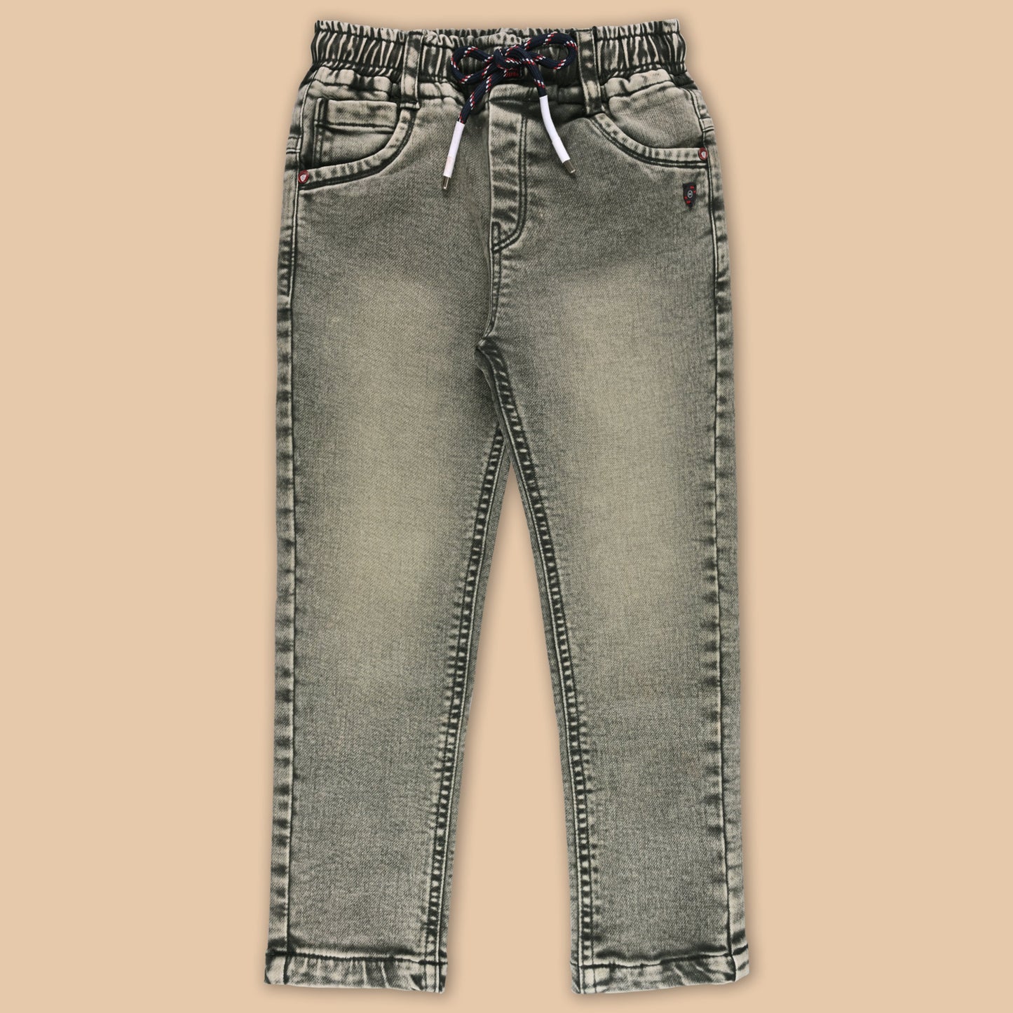 Boys Cotton Elastic Casual Jeans