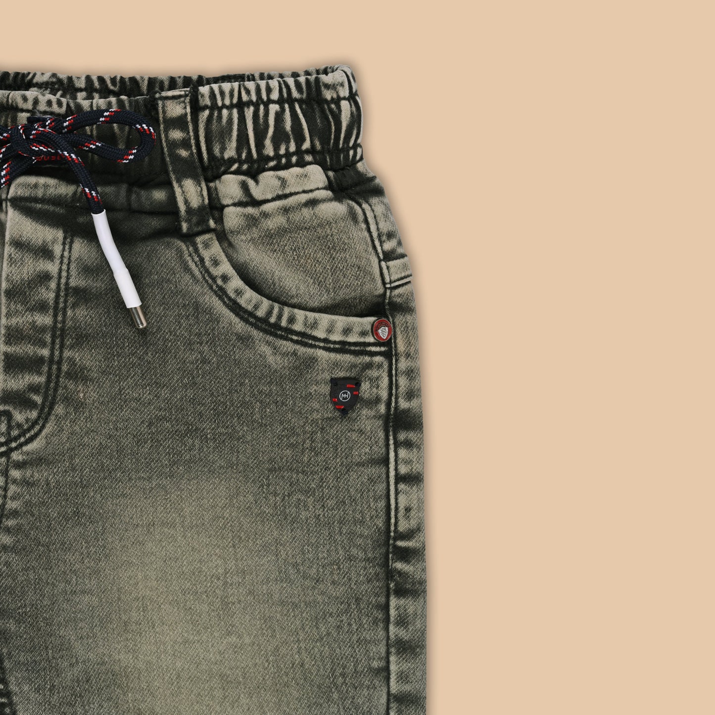 Boys Cotton Elastic Casual Jeans