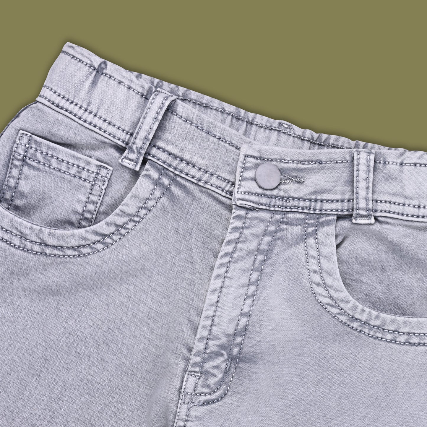 Boys Cotton Elastic Casual Trouser