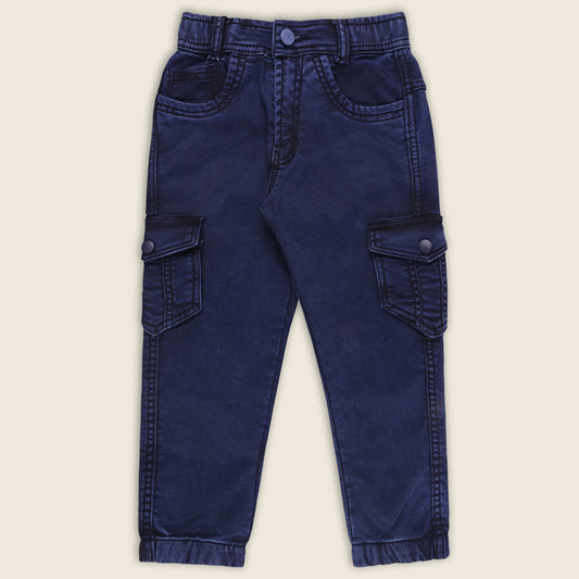 Boys Cotton Elastic Casual Trouser