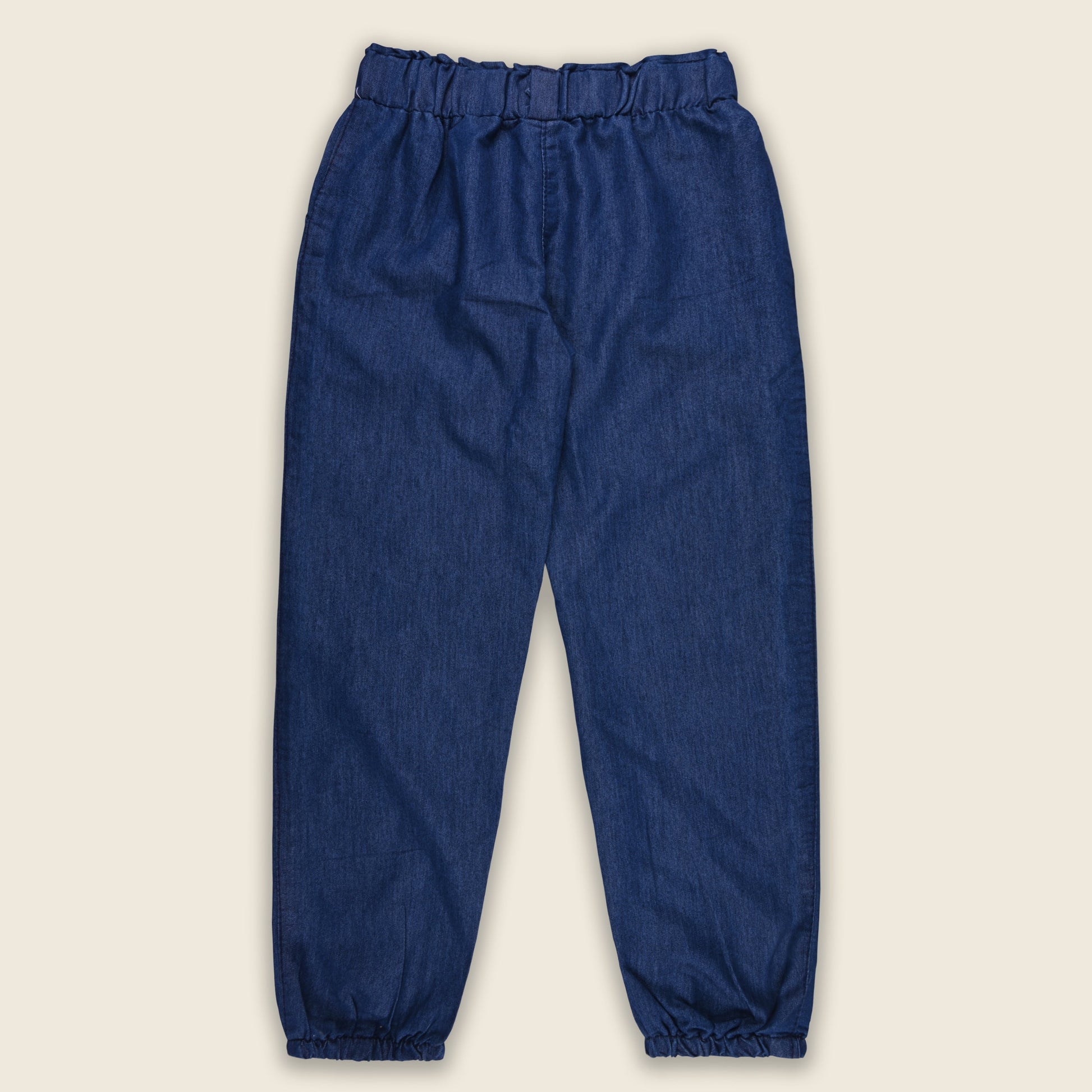 Girls High Waist Denim Joggers 