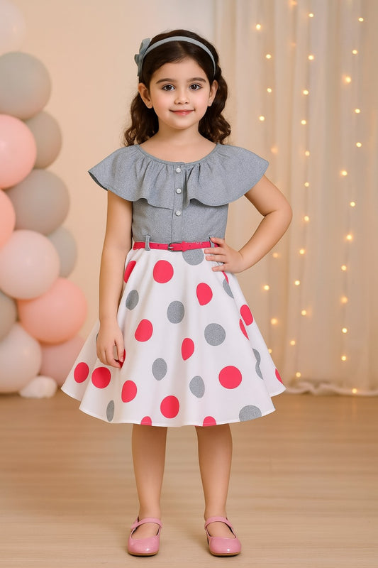 Baby Girls Dress Frock-(stn703pnk)