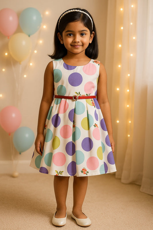 kids Partywear  Dress Frock (stn707ppl)