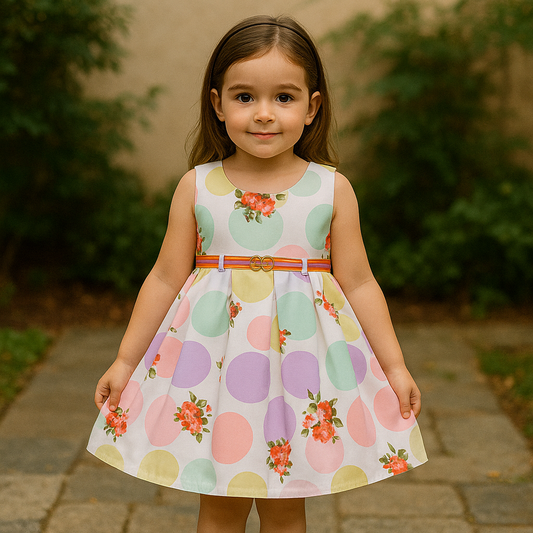 kids Partywear  Dress Frock (stn707rd)