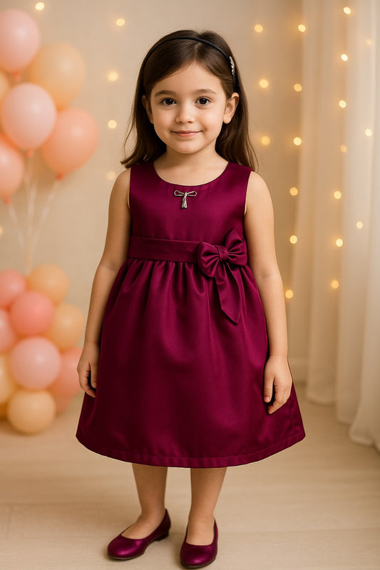 Baby Girl's A-Line Knee Length Dress (stn709wn)