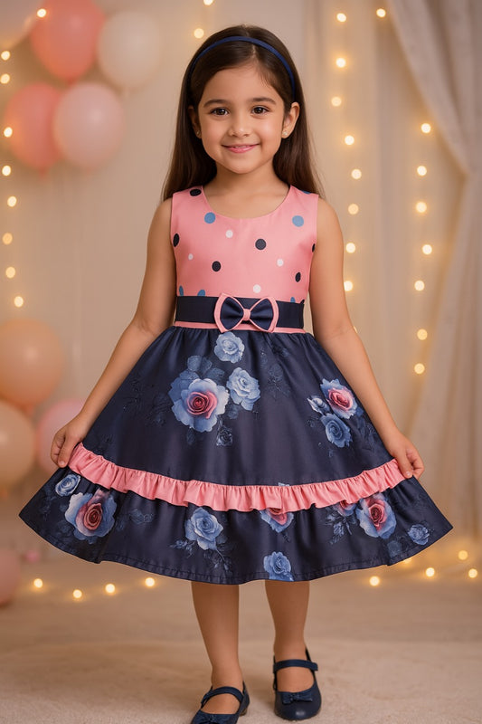kids Birthday Frock Dress (stn753bpnk)