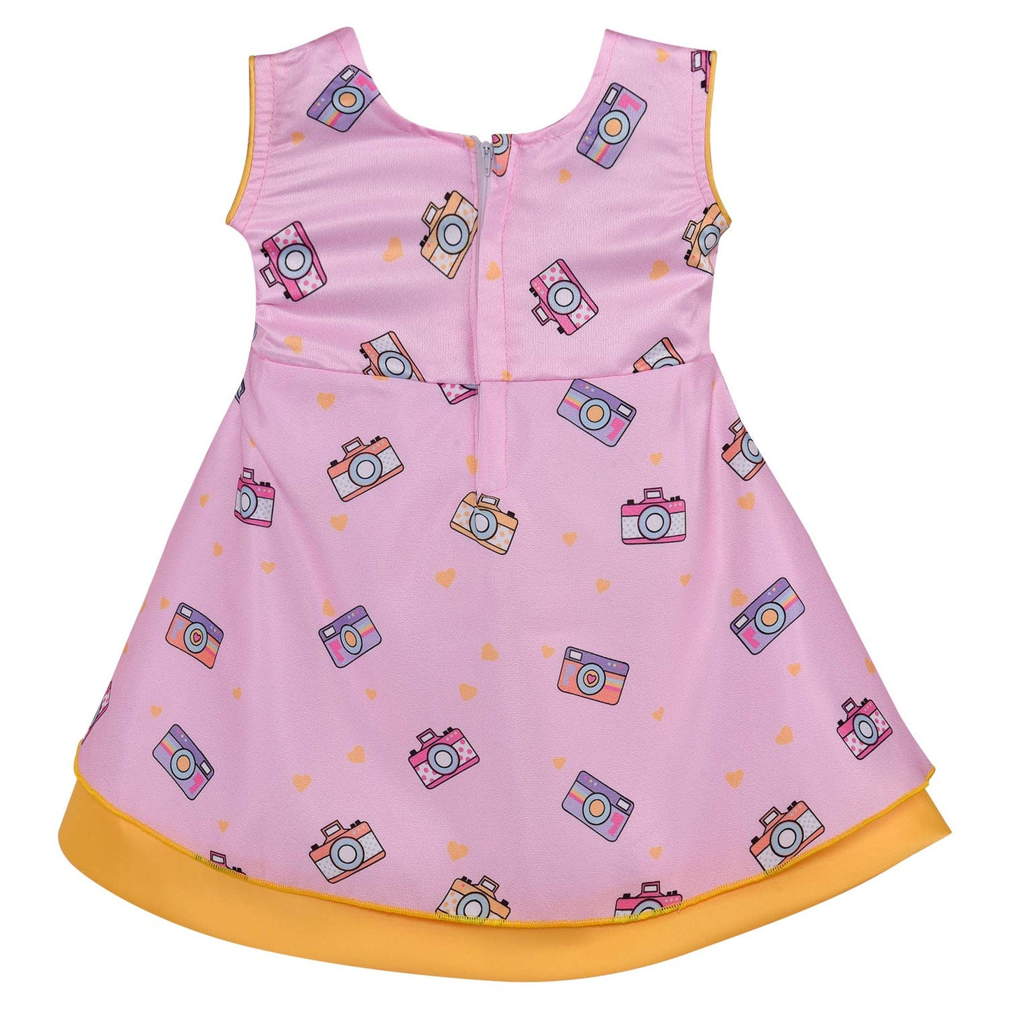kids Partywear  Dress Frock (stn755bpnk)