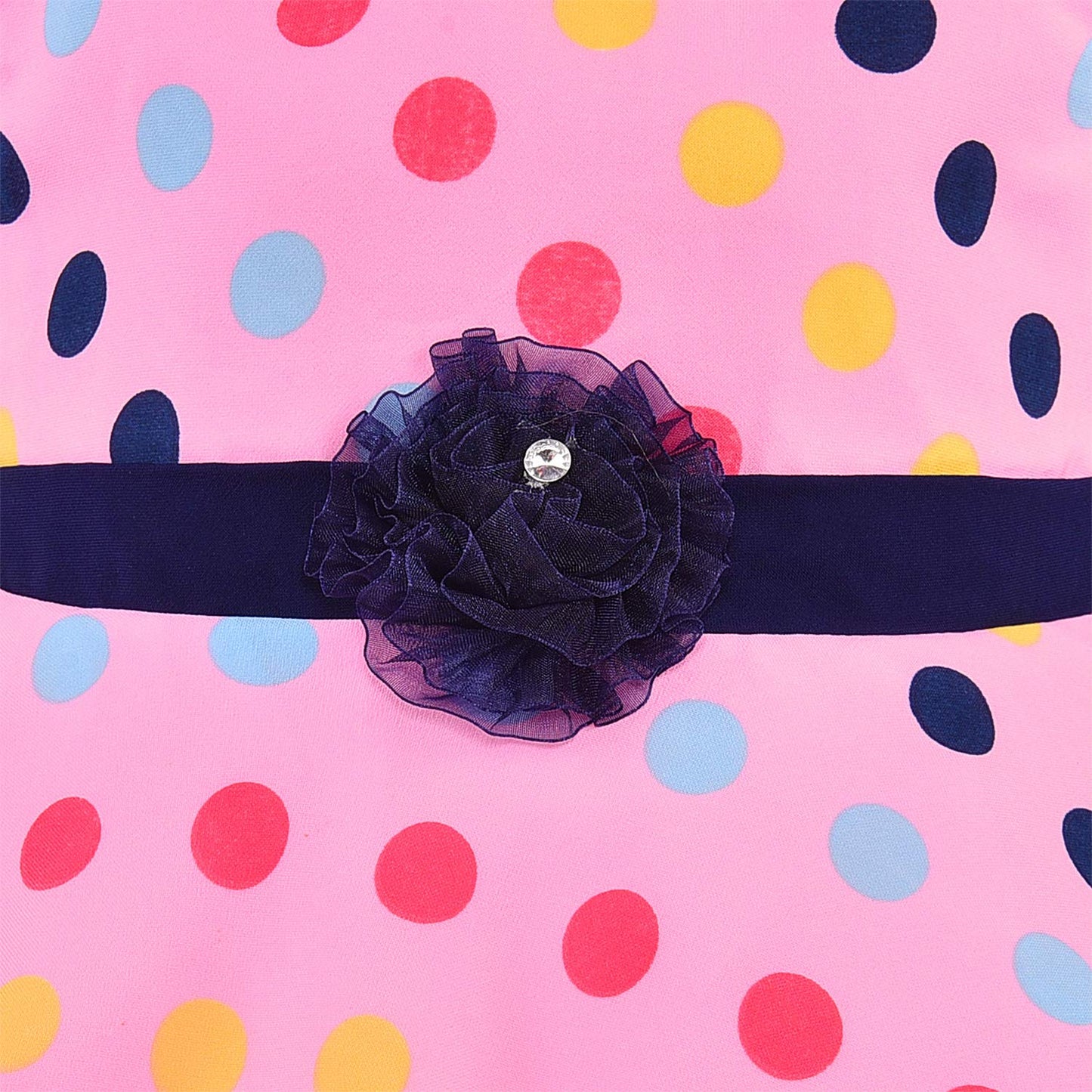 kids Partywear  Dress Frock (stn759bpnk)